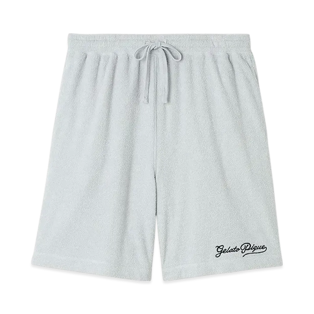 GELATO PIQUE Homme Pile Logo Embroidered Shorts "Blue"