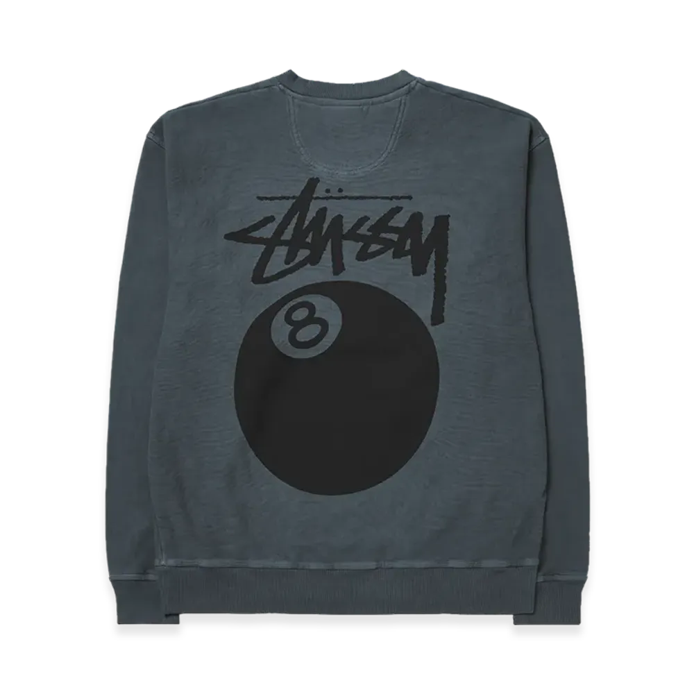 Stussy 8 Ball Crew Pigment Dyed "Navy"