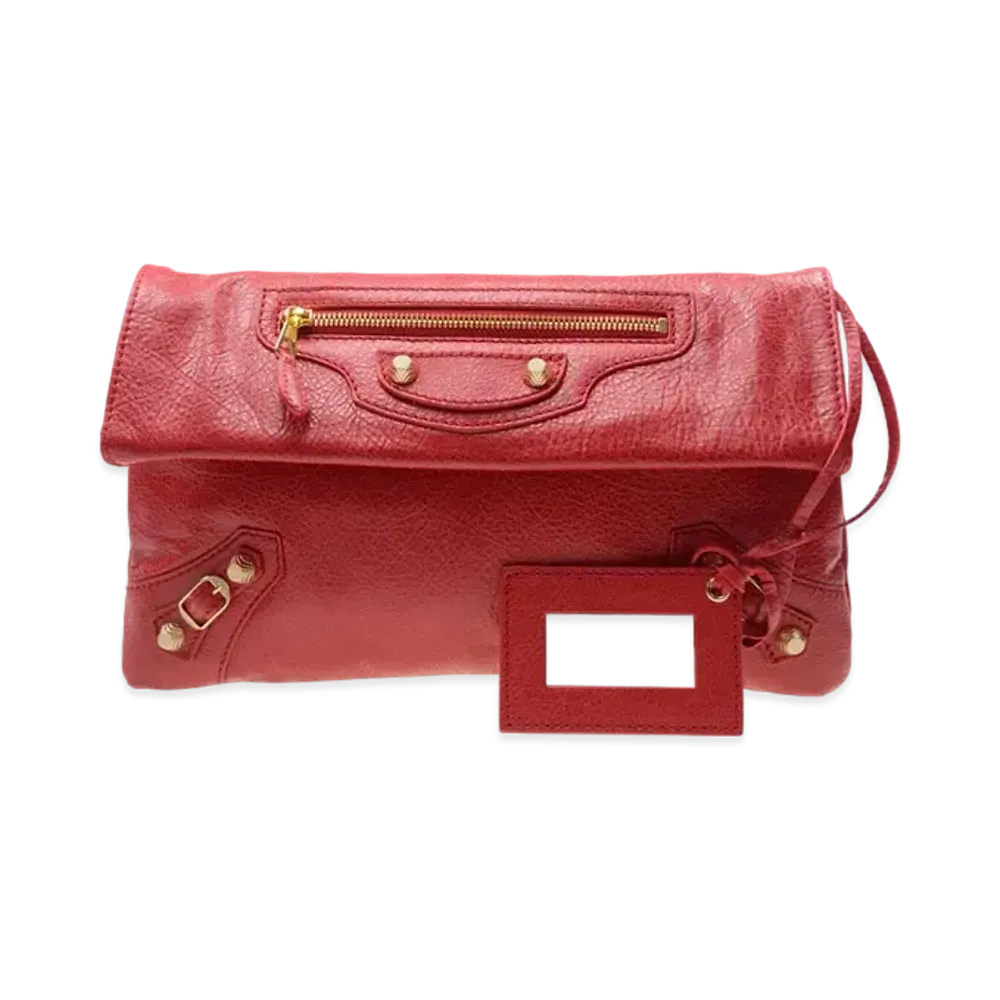 BALENCIAGA Leather Handbag "Red"