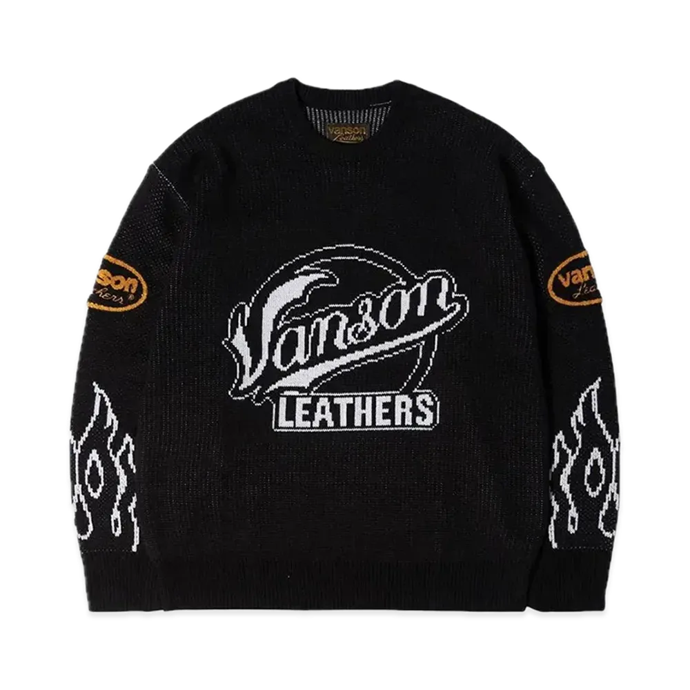 Supreme x Vanson Leathers Sweater "Black"