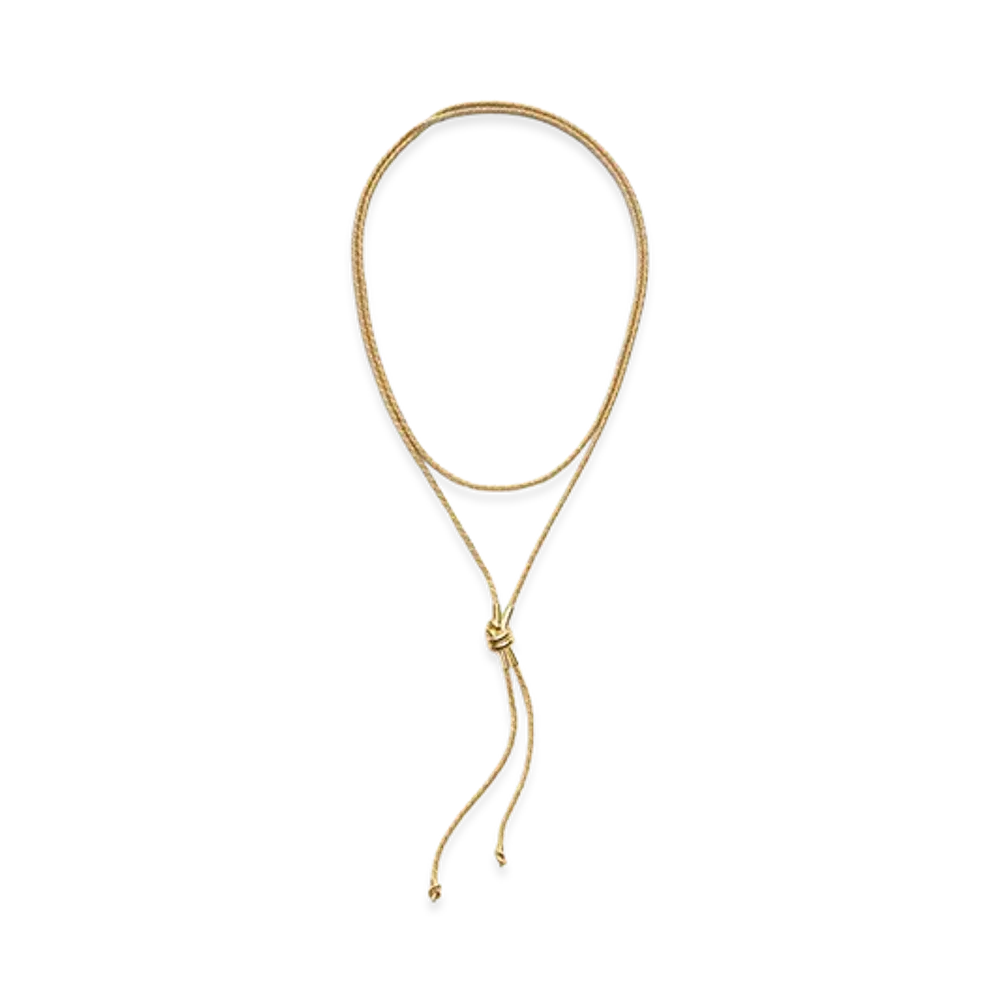 Bottega Veneta Knot Necklace "Yellow Gold"