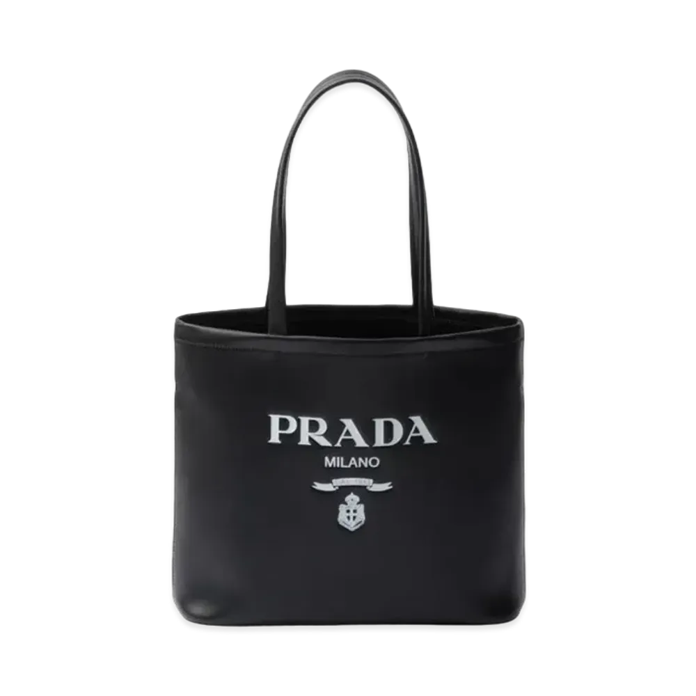 PRADA Small Leather Tote Bag "Black"