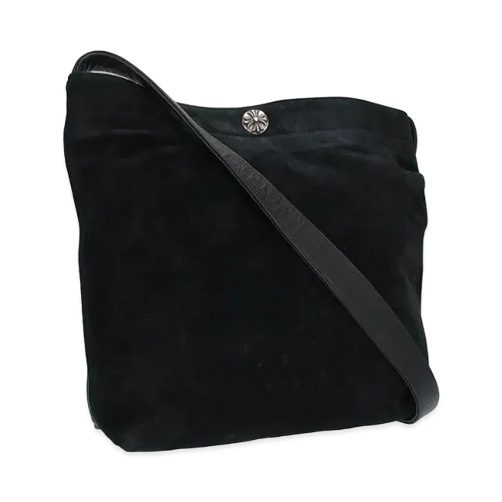 Chrome Hearts United Arrows 30th Anniversary CH Simple Suede Switcher Shoulder Bag "Black"