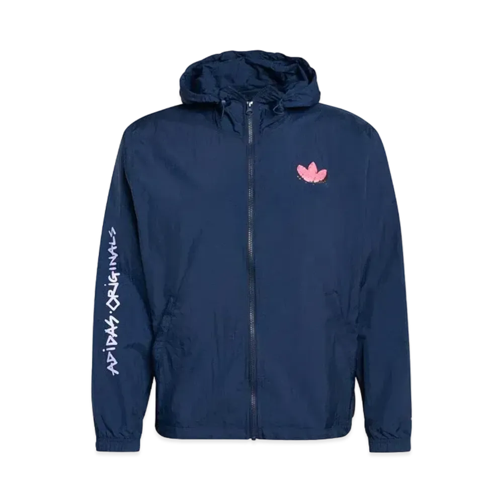 ADIDAS GRAPHIC FUNNY DINO WINDBREAKER "Collegiate Navy"