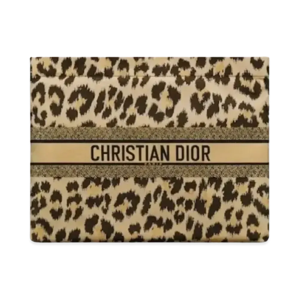 Dior Travel Zipped Pouch Mizza Technical Fabric "Leopard"