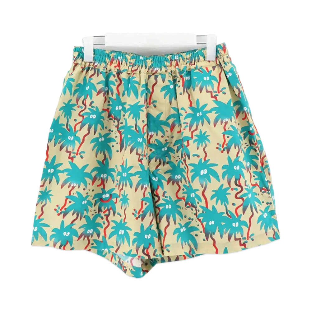 eYe JUNYA WATANABE MAN x Lousy Livin Cotton Broad Print W Name Shorts #3 "Beige/Green"