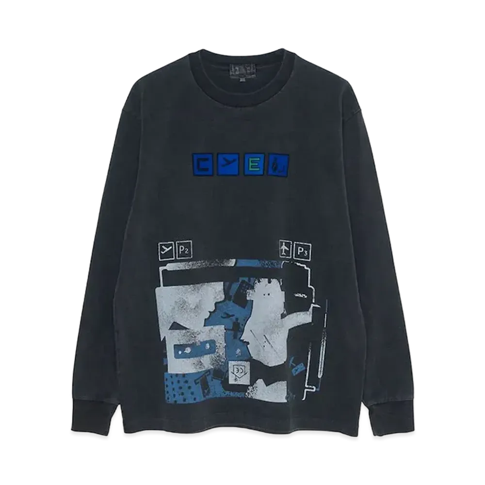 Cav Empt (C.E) OVERDYE FLIGHT LONG SLEEVE T "Grey"