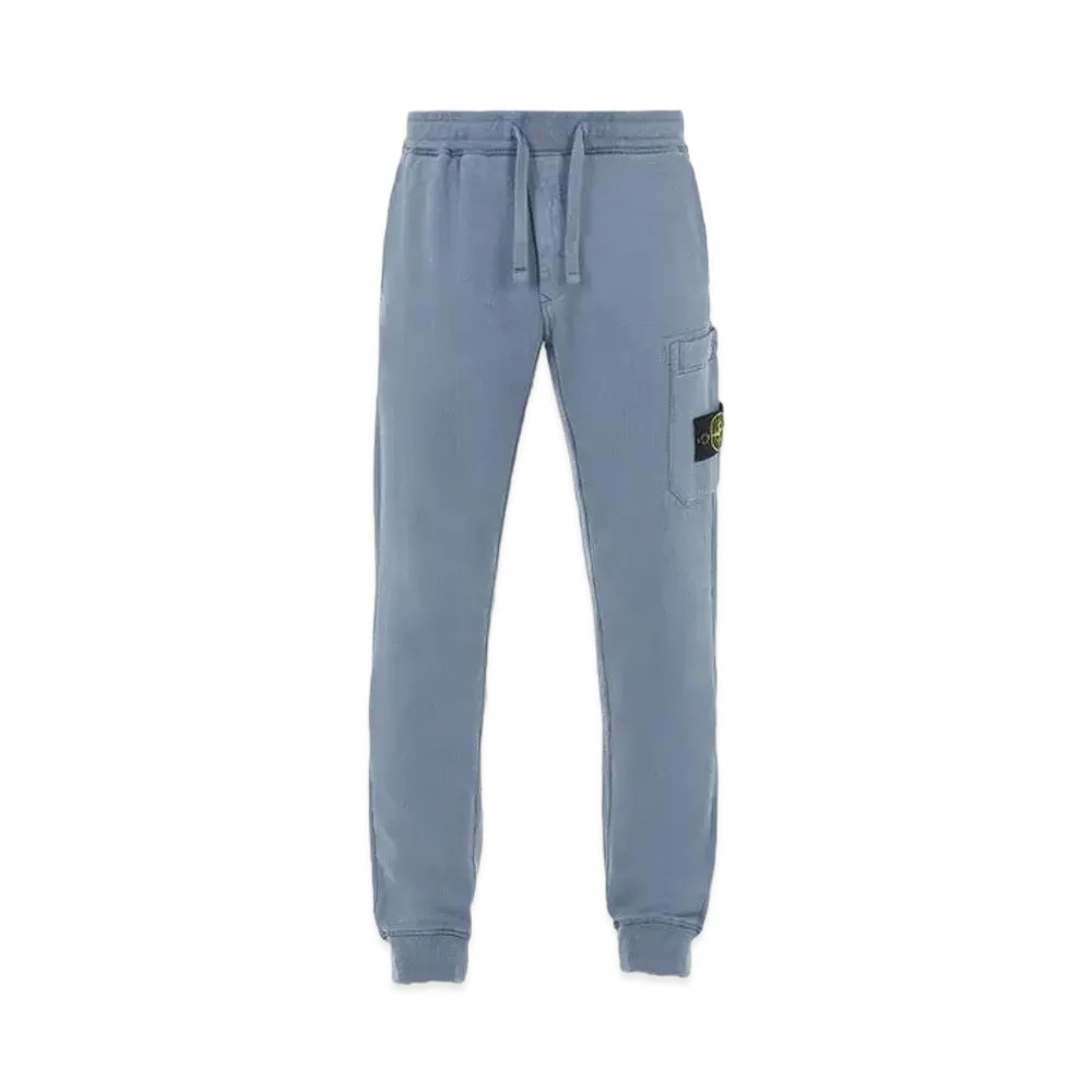 Stone Island 64520 BRUSHED COTTON FLEECE_SLIM FIT "Pastel Blue"