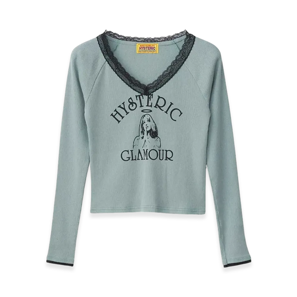 HYSTERIC GLAMOUR Hysteric Angel Short T-Shirt "Blue"