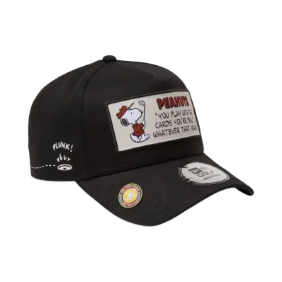 NEW ERA x PEANUTS Golf 9Forty A-Frame On Par Front Patch "Black"