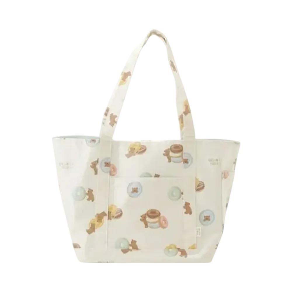 GELATO PIQUE Donut Bear Pattern Mom Bag "Cream"