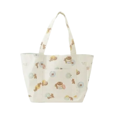 GELATO PIQUE Donut Bear Pattern Mom Bag "Cream"