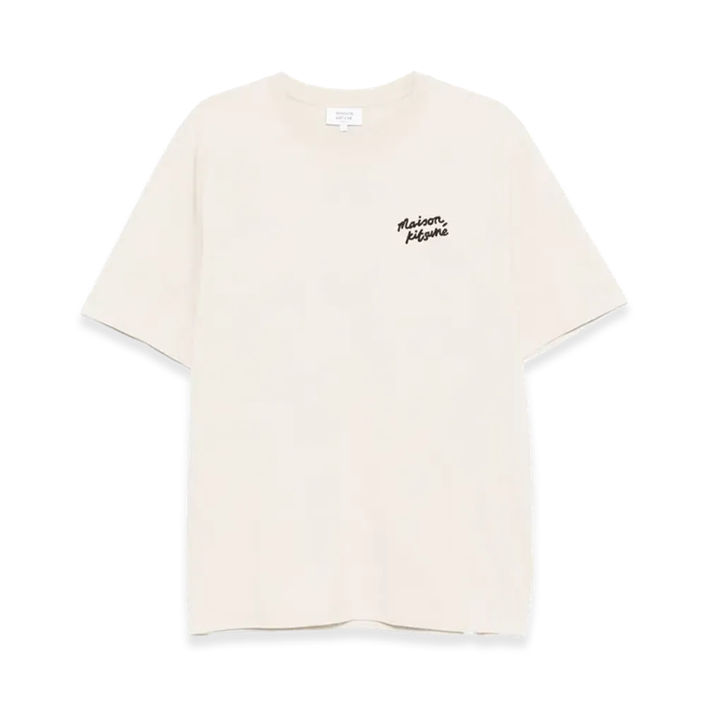 Maison Kitsune Handwriting Comfort Fit T-Shirt "Ivory"