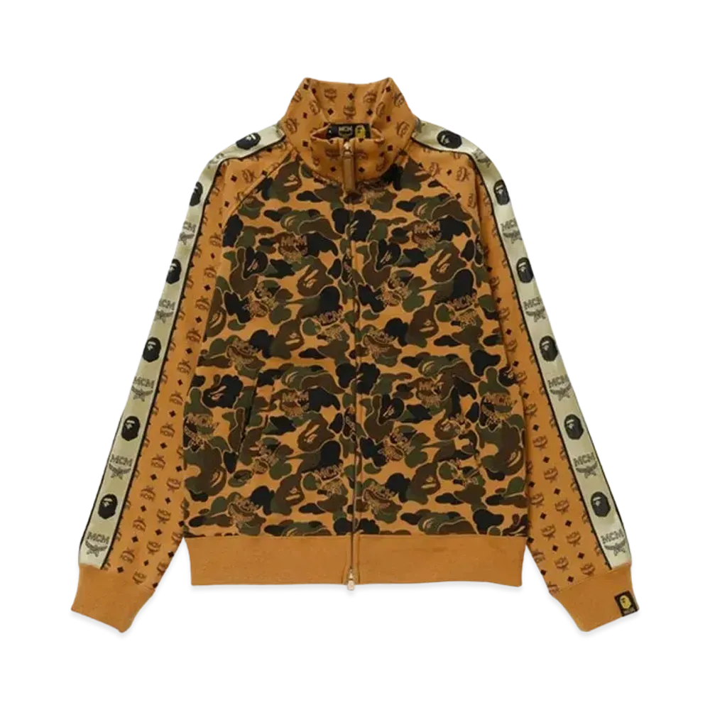 A BATHING APE / MCM Camo Track Top "Brown"