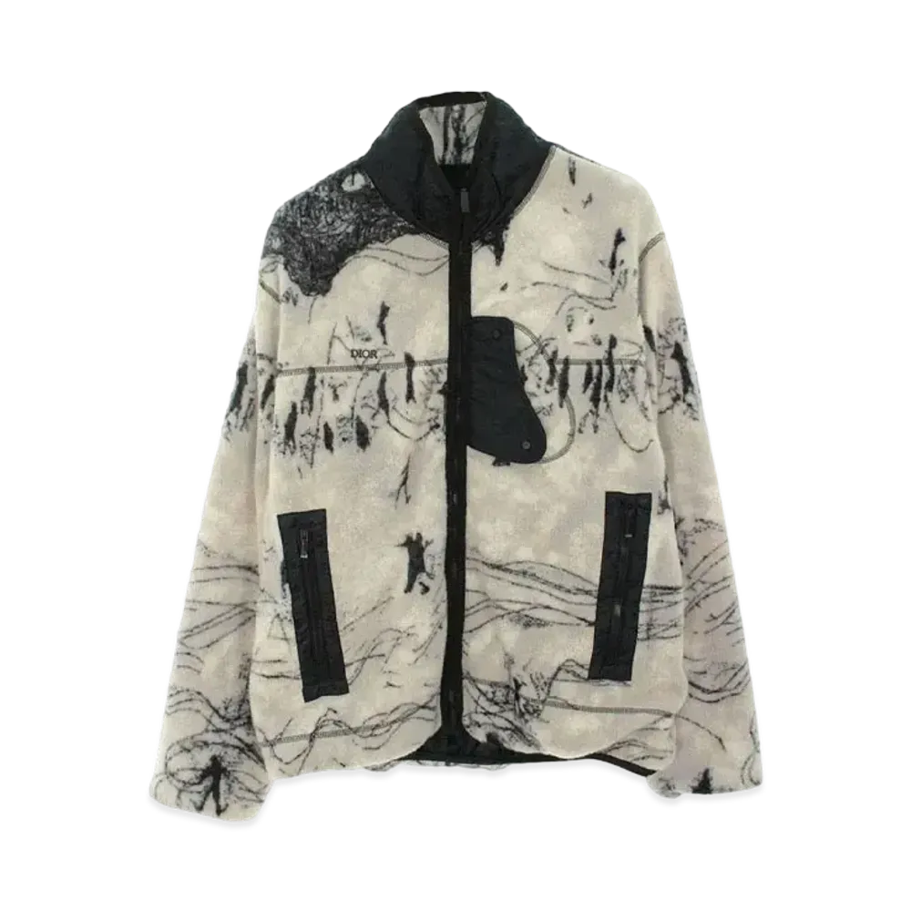 Dior x PETER DOIG Oblique Reversible Fleece Blouson "Gray/Black"