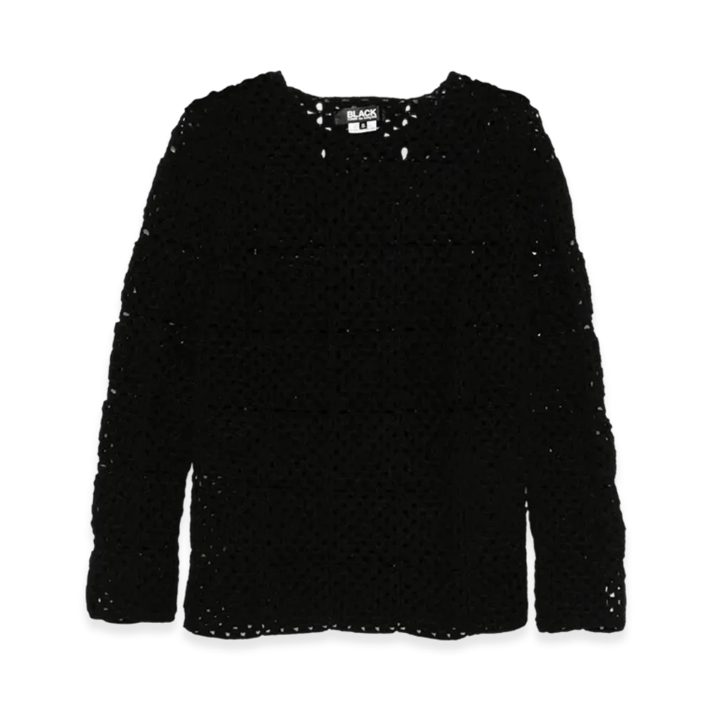 BLACK COMME des GARCONS Open-Knit Sweater "Black"