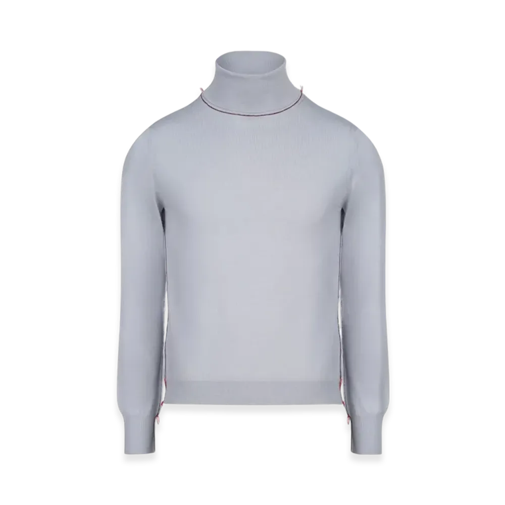 Maison Margiela Women's Work in Progress High-Neck Sweater "Pale Blue"