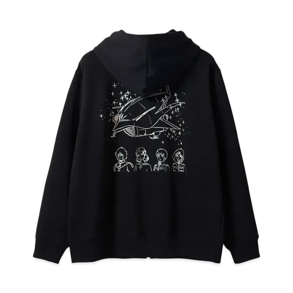 graniph x STRICT-G/Mobile Suit Gundam Glowing Universe Fleece Zip Parka "Black"
