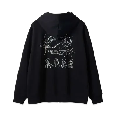 graniph x STRICT-G/Mobile Suit Gundam Glowing Universe Fleece Zip Parka "Black"