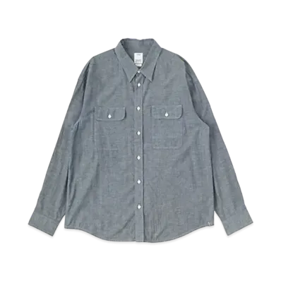 visvim LUMBER L/S (C/SI CHAMBRAY) "Indigo"