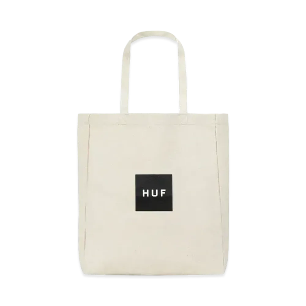 HUF Box Logo Tote Bag M "Natural"