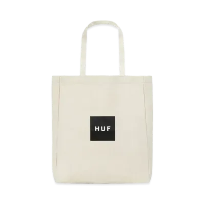 HUF Box Logo Tote Bag M "Natural"