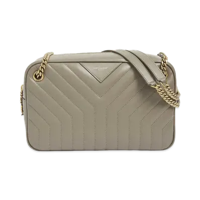 Saint Laurent Joan Leather Shoulder Bag "Gray"