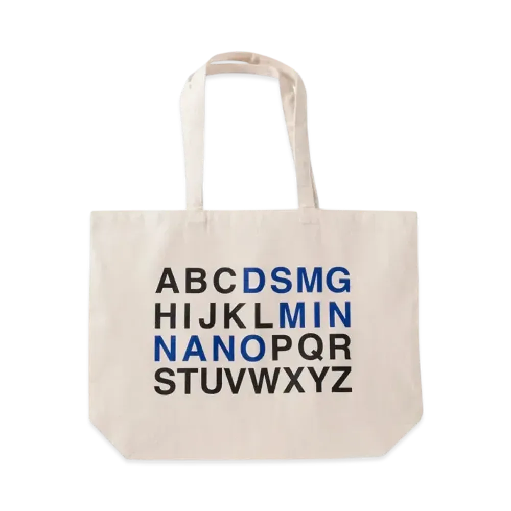 MIN-NANO x Dover Street Market Ginza Work Book Tote Bag "White"