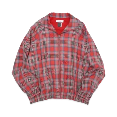 FACETASM Original Transparent Check Jacket "Red Check"
