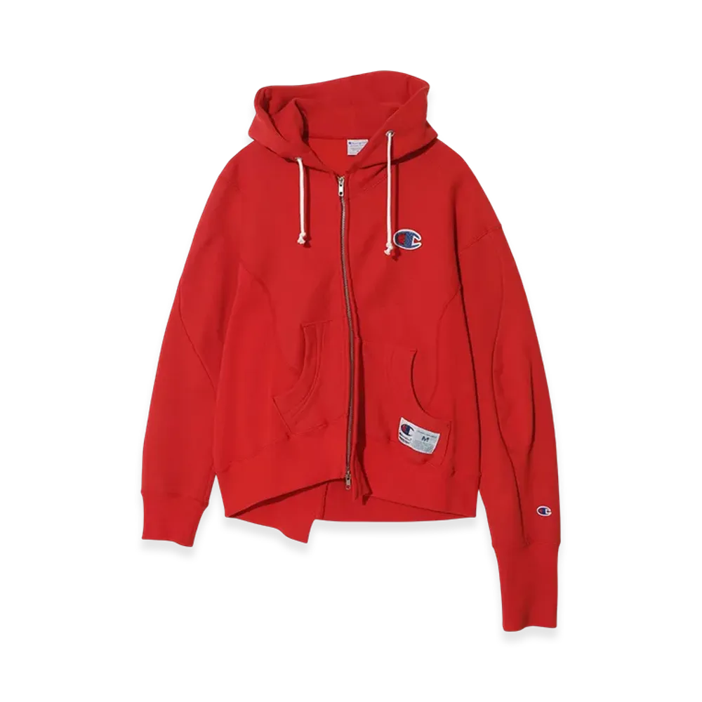 UNDERCOVER x Champion Cotton Polyester Fleece Lined Zip Up Hoodie "Red"