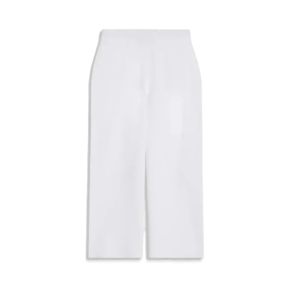 Max Mara Correa Viscose Yarn Cropped Pants "Optical White"