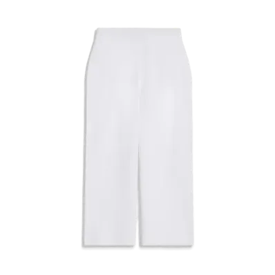 Max Mara Correa Viscose Yarn Cropped Pants "Optical White"