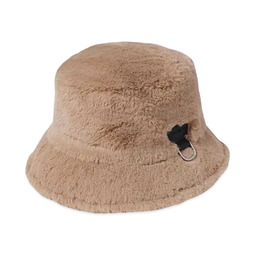 FORSOMEONE FUR BUCKET HAT "BEIGE"