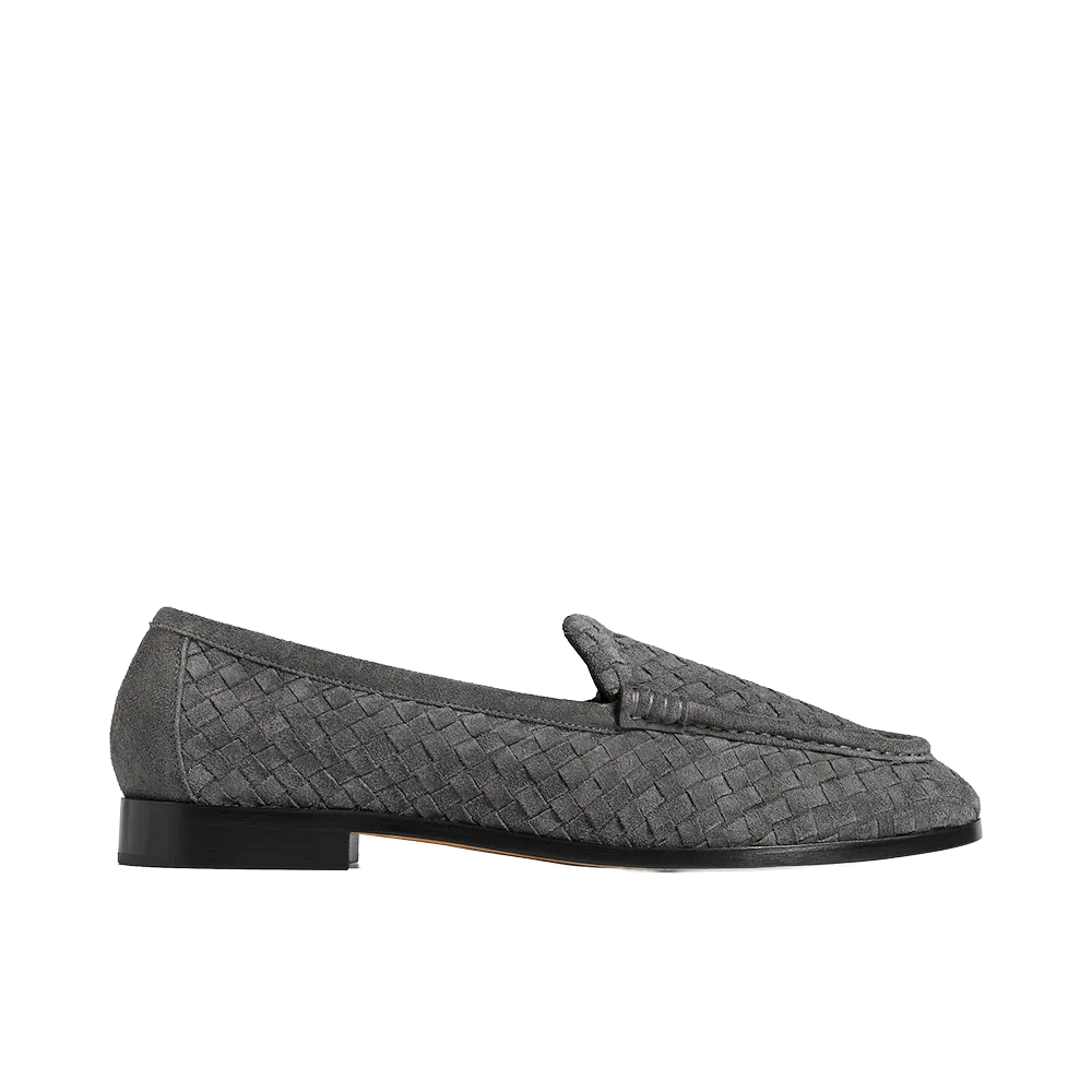 Bottega Veneta Silenzio Loafers "Obsidian Gray"