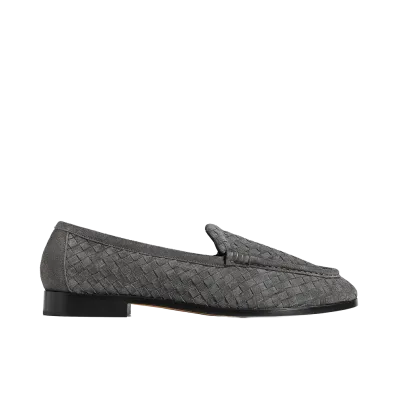 Bottega Veneta Silenzio Loafers "Obsidian Gray"