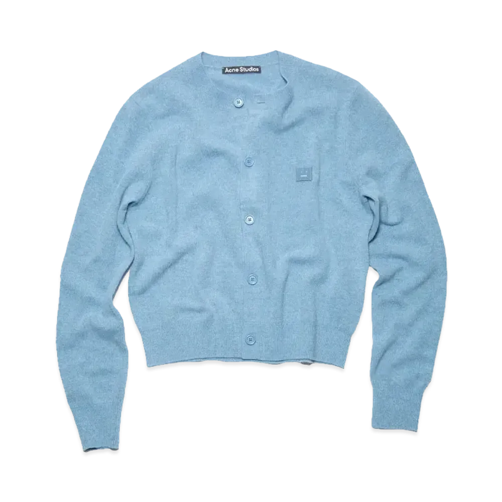 Acne Studios Crew Neck Cardigan "Steel Blue Melange"