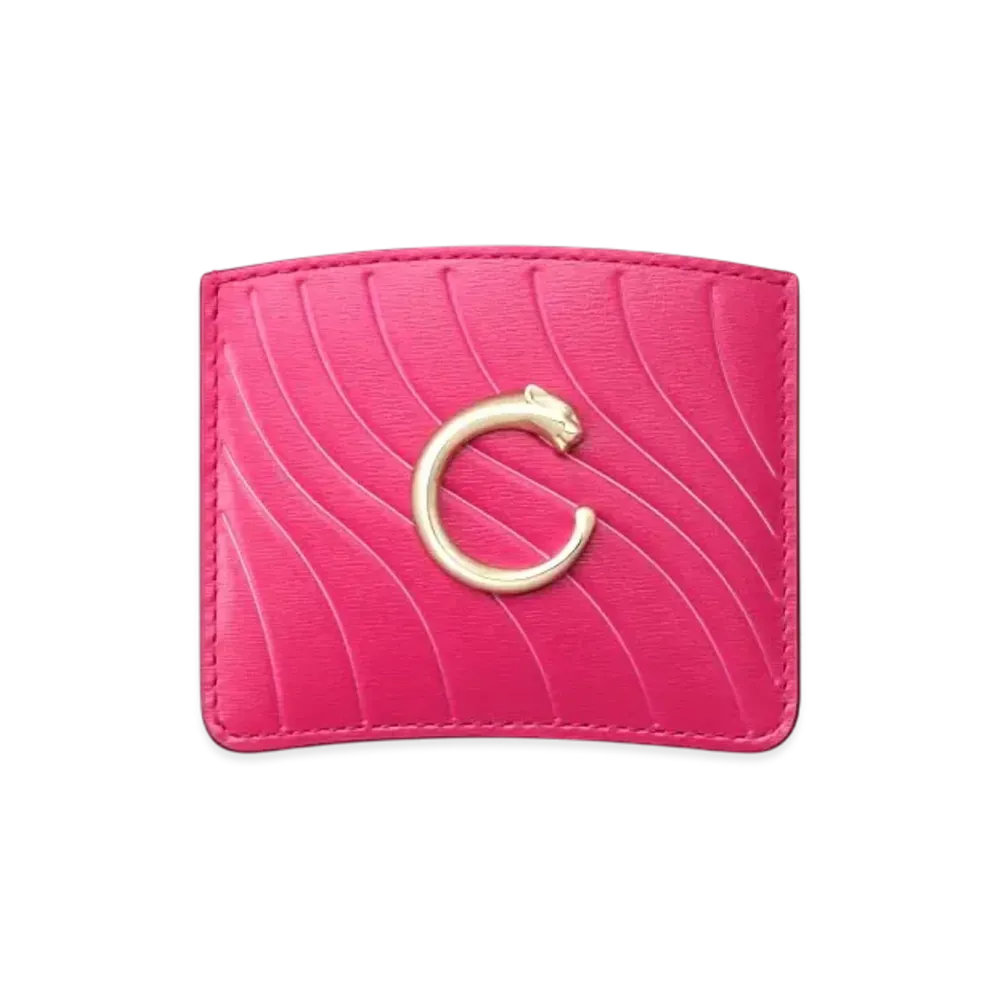 Cartier Simple Card Holder Panthere C de Cartier "Raspberry"