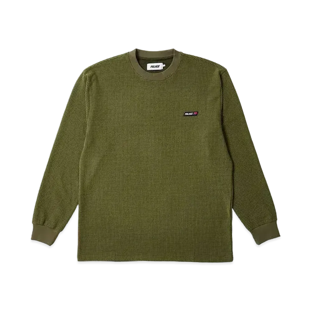 PALACE Grid Thermal Longsleeve "Light Green"