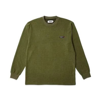 PALACE Grid Thermal Longsleeve "Light Green"