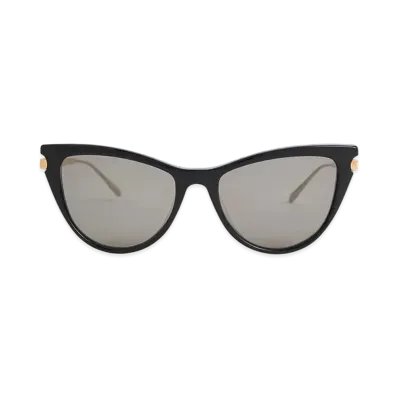 CHARLES & KEITH Recycled Acetate Angular Cat-Eye Sunglasses "Black"