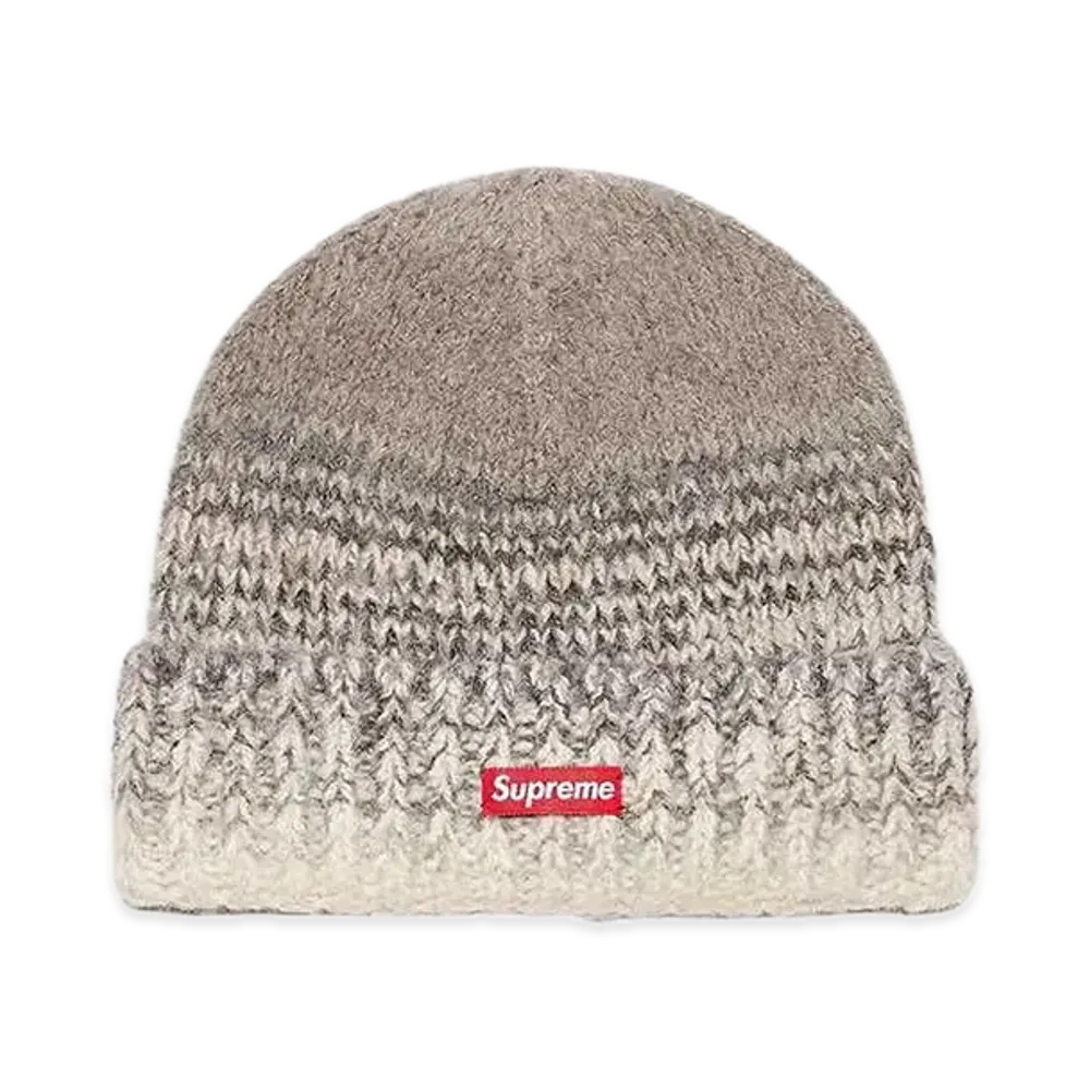 Supreme Gradient Stripe Beanie "Grey"