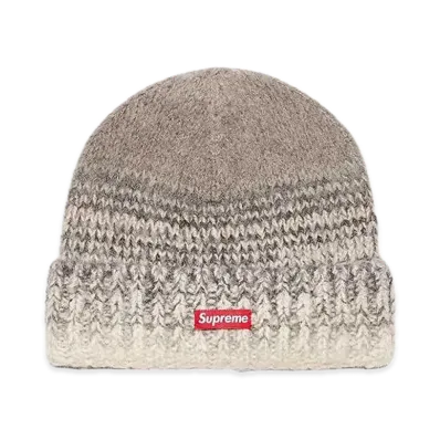 Supreme Gradient Stripe Beanie "Grey"