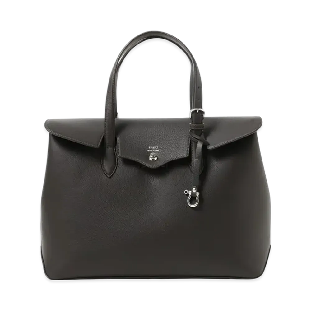 BEAMS Faro / Custom Fratelli Leather Flap Tote Bag "DarkBrown"