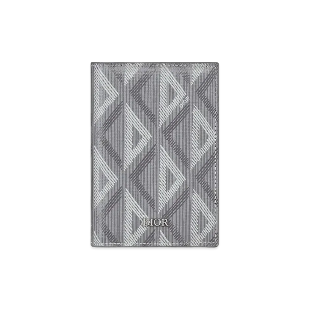 Dior Bi-Fold Card Holder CD Diamond Canvas "Gray"