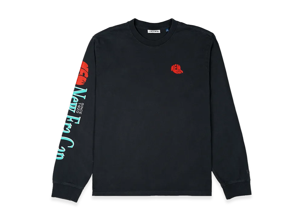 NEW ERA Lock Up '87 Black Long Sleeve T-Shirt "Black"