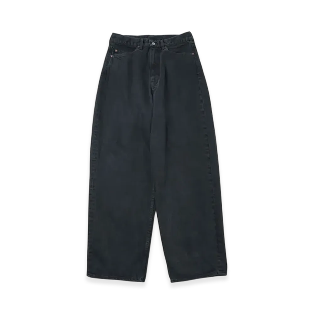 A.PRESSE Black Washed Wide Denim Pants "Black"