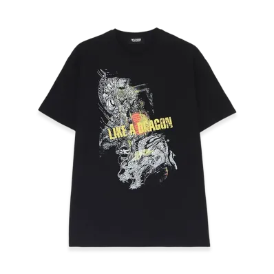 WILDSIDE YOHJI YAMAMOTO x Ryu Ga Gotoku Studio Short Sleeve T-shirt(Oryuu/Yellow Dragon) "Black"