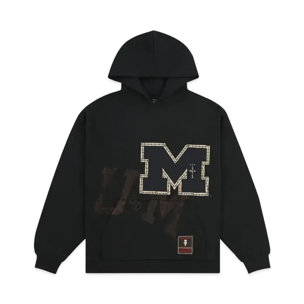 Travis Scott x M&N x University Of Michigan Hoodie "Black"