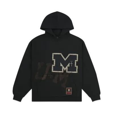 Travis Scott x M&N x University Of Michigan Hoodie "Black"