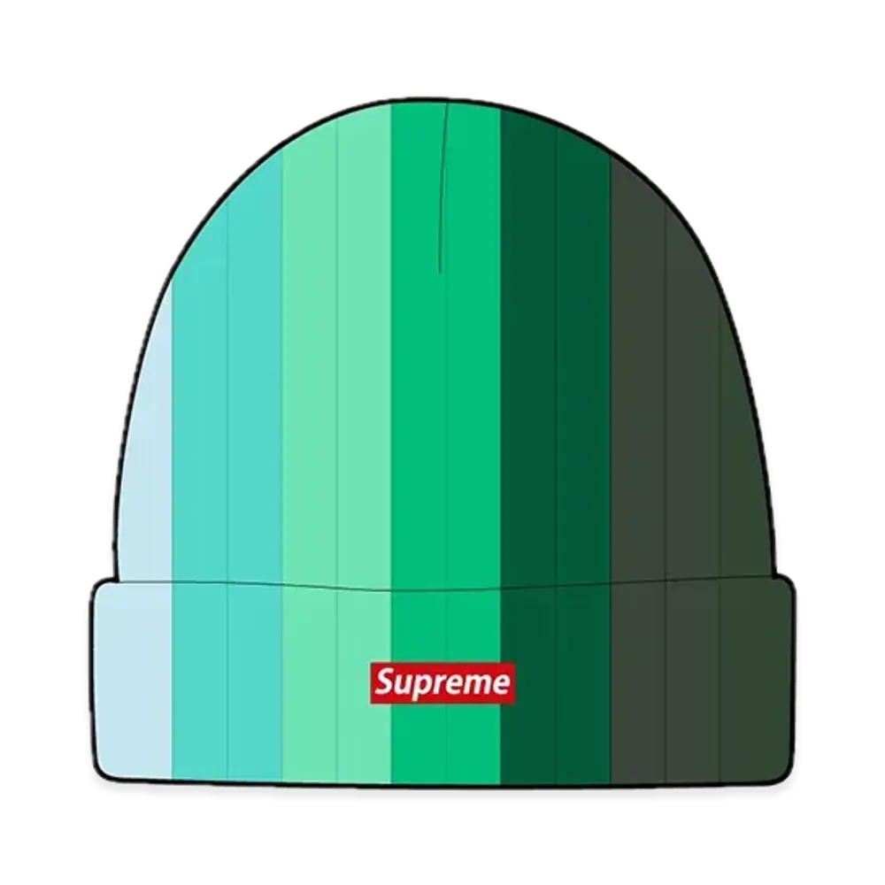 Supreme Gradient Crochet Beanie "Green"